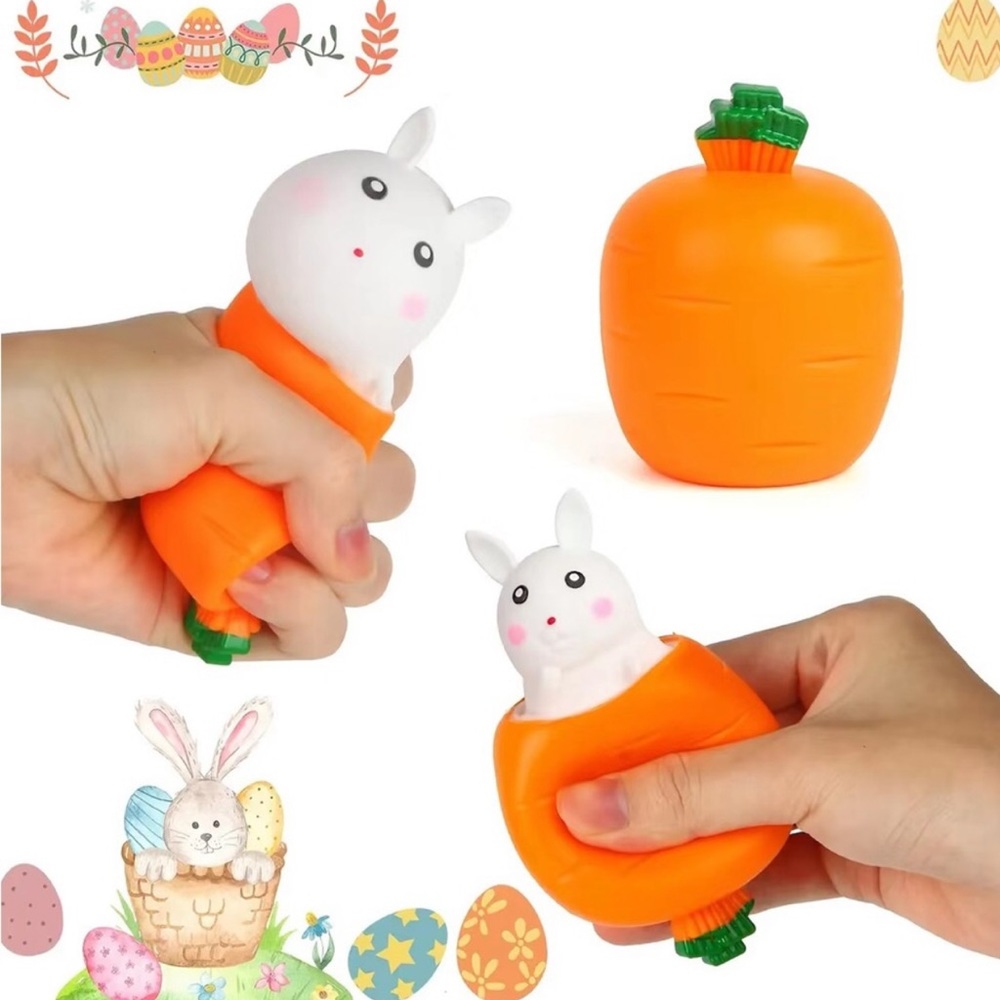Easter Holiday Bunny Rabbit Doll Squeeze Toy Easter Gift Basket Stuffer Egg Hunt